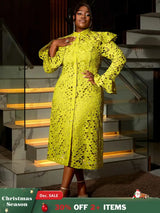 AOMEIDRESS Two Pieces Set Long Flare Sleeves Coat with Spaghetti Strap
