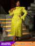 AOMEIDRESS Two Pieces Set Long Flare Sleeves Coat with Spaghetti Strap
