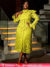 AOMEIDRESS Two Pieces Set Long Flare Sleeves Coat with Spaghetti Strap
