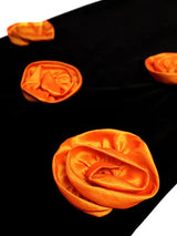 AOMEIDRESS Two Pieces Set Peplum Top 3D Flower Skirt For Wedding Party