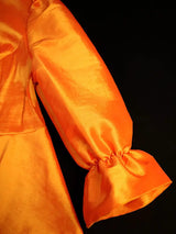 AOMEIDRESS Two Pieces Set Peplum Top 3D Flower Skirt For Wedding Party