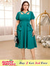 v neck cut out a line dresses for women