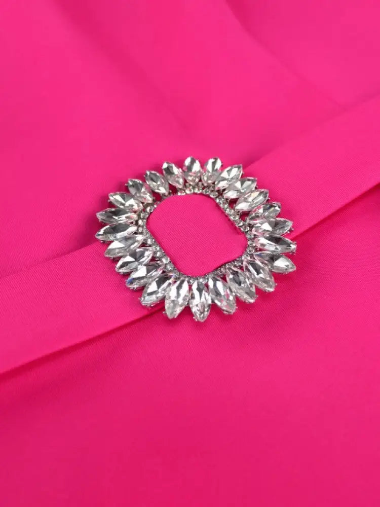 AOMEIDRESS V Neck Dress Long Sleeves Ruffles Asymmetrical High Waist