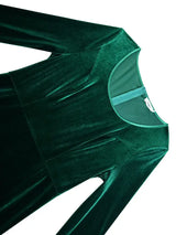 AOMEIDRESS Velvet Two Piece Set Tassel Cape with Bodycon Mermaid Dress