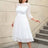 AOMEIDRESS Vintage Style White Lace Dress with Long Sleeves for Women White / S