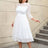 AOMEIDRESS Vintage Style White Lace Dress with Long Sleeves for Women White / S