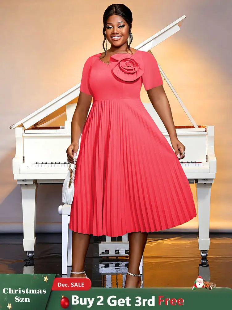 AOMEIDRESS Wedding Guest Dresses Classy Church Dresses for Woman 2025 WatermelonRed / S