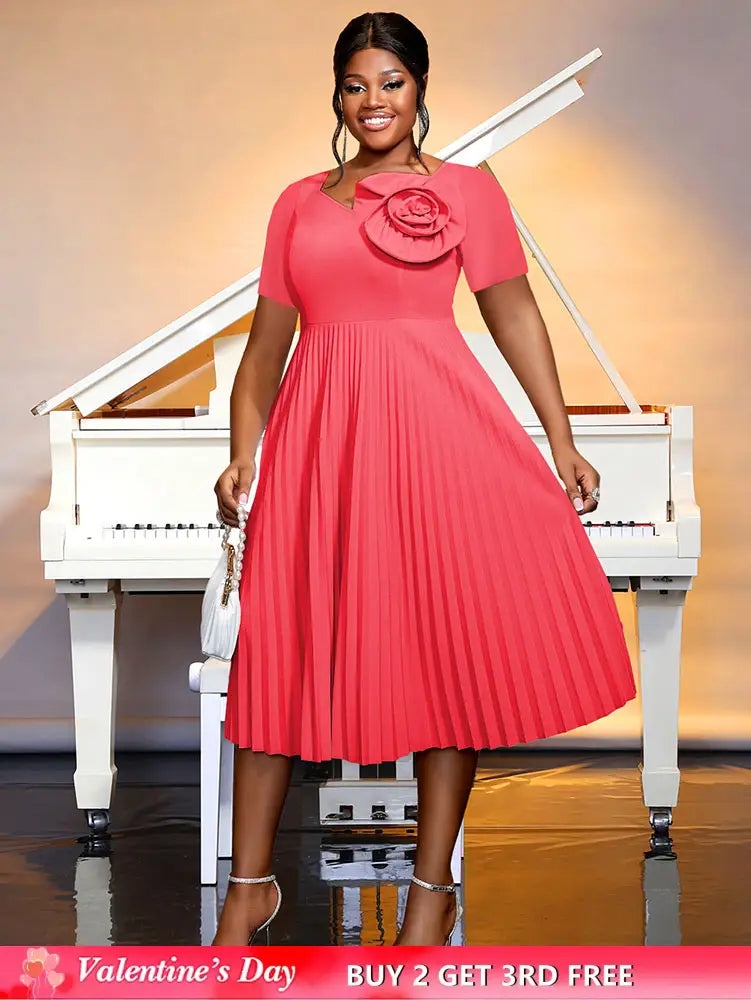 AOMEIDRESS Wedding Guest Dresses Classy Church Dresses for Woman 2025 WatermelonRed / S