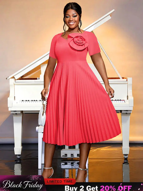 AOMEIDRESS Wedding Guest Dresses Classy Church Dresses for Woman 2025 WatermelonRed / S