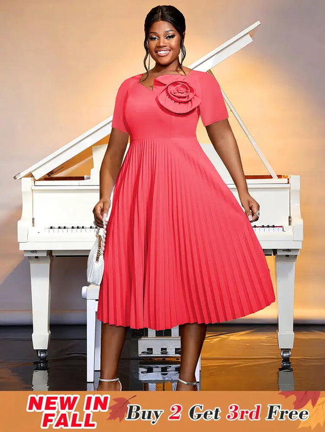 AOMEIDRESS Wedding Guest Dresses Classy Church Dresses for Woman 2025 WatermelonRed / S