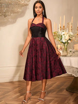 AOMEIDRESS Wedding Guest Dresses Classy Strapless Rose Dinner Party