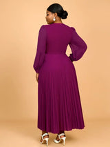 AOMEIDRESS Wedding Guest Dresses for Big Tummy Chiffon Pleated