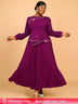 AOMEIDRESS Wedding Guest Dresses for Big Tummy Chiffon Pleated S / Purple