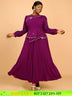 AOMEIDRESS Wedding Guest Dresses for Big Tummy Chiffon Pleated S / Purple