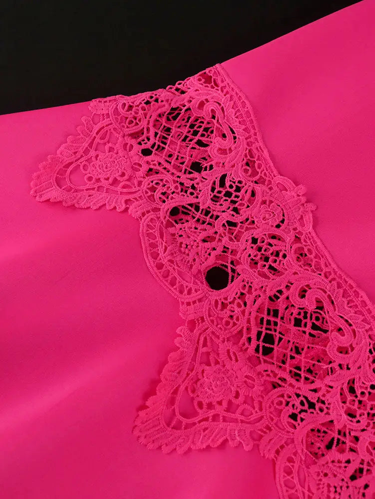 AOMEIDRESS Wedding Guest mermaid Dresses Puff Sleeve Patchwork Lace