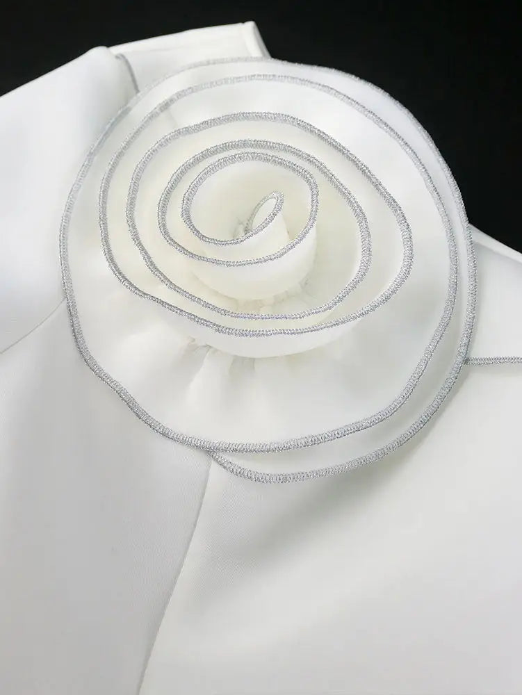 AOMEIDRESS Wedding Guest Mini A Line Dresses One Shoulder 3D floral