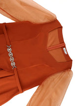 AOMEIDRESS Wedding Guest Package Hip Dress Peplum Belt Church Outfit