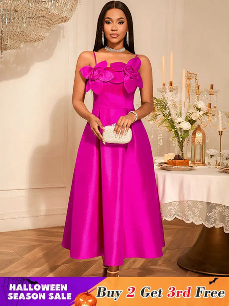 AOMEIDRESS Wedding Guests Dresses Evening Luxury Dress 2025 Appliques Rose / S