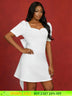AOMEIDRESS Wedding Short White Dress Backless Bow A Line Mini Dress White / S