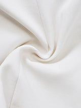 AOMEIDRESS White Blazer Leopard Lapel and Pocket Trim Office Wear