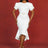 AOMEIDRESS White Bridal Gowns O Neck Asymmetrical Mermaid Dresses White / S