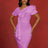 AOMEIDRESS White Bridal Shower Dress for Bride Bow Package Hip Dress Lavender / S