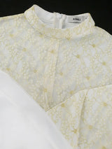 AOMEIDRESS White Bridal Shower Dress Lace Patchwork Package Hip Dress