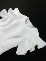 AOMEIDRESS White Bridal Shower Outfit A Line Midi tulle Dresses