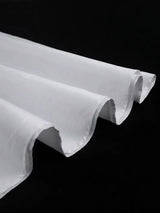 AOMEIDRESS White Bridal Shower Outfits A Line Maxi Dresses With 3D Bow