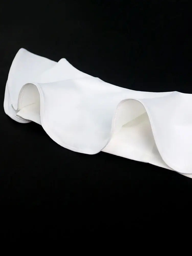 AOMEIDRESS White Bridal Shower Two Piece Set Crop Top With Midi Skirt