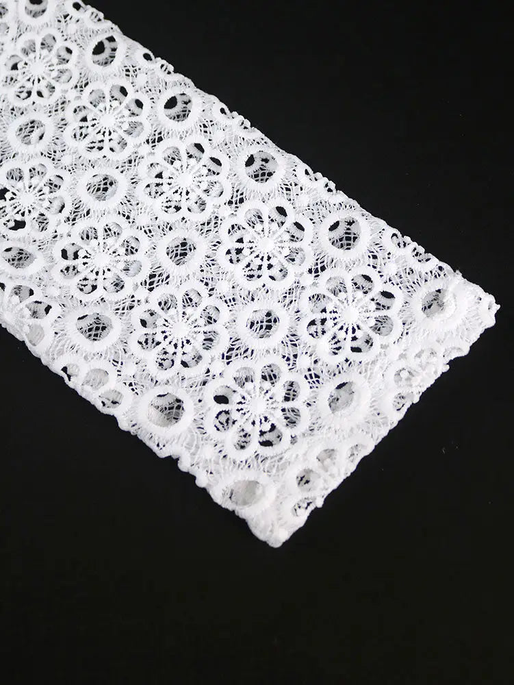 AOMEIDRESS White Lace Bridal Shower Outfit A Line Patchwork Mesh Skirt