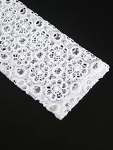 AOMEIDRESS White Lace Bridal Shower Outfit A Line Patchwork Mesh Skirt