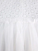 AOMEIDRESS White Lace Bridal Shower Outfit A Line Patchwork Mesh Skirt