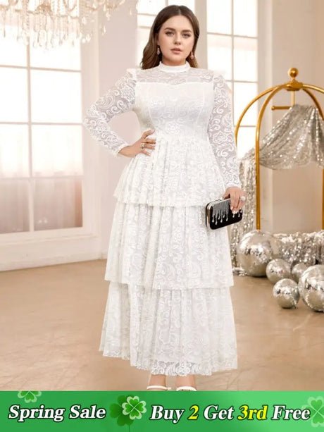 half high collar lace dresses for women