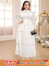 half high collar lace dresses for women