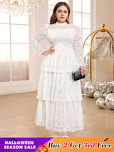 half high collar lace dresses for women