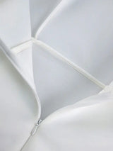 AOMEIDRESS White Lace Long Sleeve Bodycon Dress Wedding Party Gowns