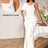 AOMEIDRESS White Maxi One Shoulder Beading Ruffles Bridal Shower Dress White / S