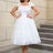 AOMEIDRESS White Sleeveless A Line Dress Vintage 50s Prom Style

