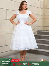 AOMEIDRESS White Sleeveless A Line Dress Vintage 50s Prom Style
