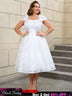 AOMEIDRESS White Sleeveless A Line Dress Vintage 50s Prom Style
