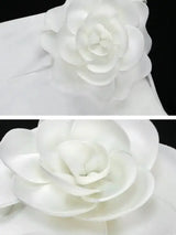 AOMEIDRESS White Mother’s Day Dresses for Women 3D Flower Ankle Length One Shoulder