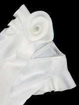 AOMEIDRESS White Wedding Gown for Bride 3D Flower Sleeveless Dress