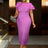 AOMEIDRESS White Wedding Guest Dress for Women 3D Flower One Shoulder White Bridal Shower Dresses Lavender / S