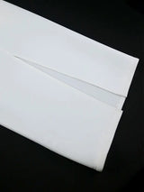 AOMEIDRESS White Wedding Guest Dresses Ruffles Slash Neck Package Hip