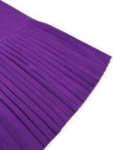 AOMEIDRESS Women Bddycon Dress Peter Pan Collar Long Sleeve Pleated