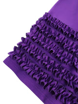 AOMEIDRESS Women Bodycon Dress O Neck Hollow Out Ruffles Party Gowns