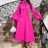 AOMEIDRESS Women Bowtie Collar Long Sleeve Cocktail Dresses A Line Maxi Rose / S