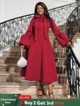 Red Christmas evening party dress