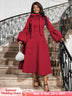 Red Christmas evening party dress